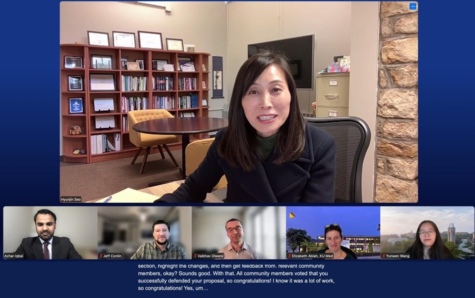 Azhar Iqbal after defending his Ph.D. dissertation proposal at the University of Kansas